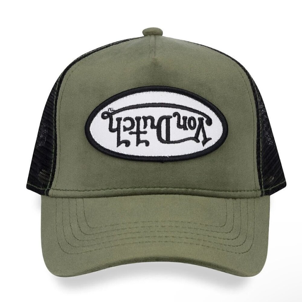 Von Dutch Trucker Hat - Sage Green Velvet - Upside Down Logo NWT